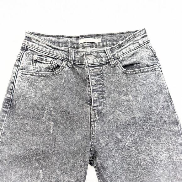 Levi's Mom Jean Acid Wash Black Gray Denim Jeans Size 26 - Picture 4 of 8